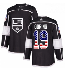 Mens Adidas Los Angeles Kings 19 Butch Goring Authentic Black USA Flag Fashion NHL Jersey Mens Adidas Los Angeles Kings 19 Butch Goring Authentic Black USA Flag Fashion NHL Jersey