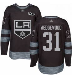 Mens Adidas Los Angeles Kings 31 Scott Wedgewood Authentic Black 1917 2017 100th Anniversary NHL Jersey Mens Adidas Los Angeles Kings 31 Scott Wedgewood Authentic Black 1917 2017 100th Anniversary NHL Jersey