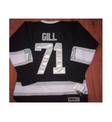 NHL Los Angeles Kings #71 GILL Black-white CCM C Patch Jersey NHL Los Angeles Kings #71 GILL Black-white CCM C Patch Jersey
