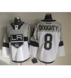 NHL Los Angeles Kings #8 Drew Doughty stadium white-grey jerseys NHL Los Angeles Kings #8 Drew Doughty stadium white-grey jerseys
