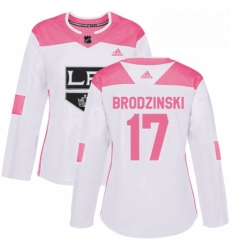 Womens Adidas Los Angeles Kings 17 Jonny Brodzinski Authentic WhitePink Fashion NHL Jersey Womens Adidas Los Angeles Kings 17 Jonny Brodzinski Authentic WhitePink Fashion NHL Jersey
