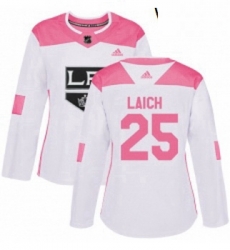 Womens Adidas Los Angeles Kings 25 Brooks Laich Authentic WhitePink Fashion NHL Jersey Womens Adidas Los Angeles Kings 25 Brooks Laich Authentic WhitePink Fashion NHL Jersey