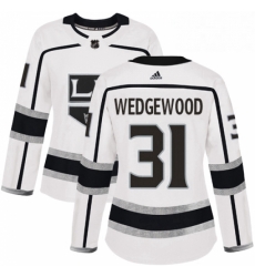 Womens Adidas Los Angeles Kings 31 Scott Wedgewood Authentic White Away NHL Jerse Womens Adidas Los Angeles Kings 31 Scott Wedgewood Authentic White Away NHL Jerse