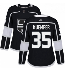Womens Adidas Los Angeles Kings 35 Darcy Kuemper Authentic Black Home NHL Jersey Womens Adidas Los Angeles Kings 35 Darcy Kuemper Authentic Black Home NHL Jersey