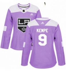 Womens Adidas Los Angeles Kings 9 Adrian Kempe Authentic Purple Fights Cancer Practice NHL Jersey Womens Adidas Los Angeles Kings 9 Adrian Kempe Authentic Purple Fights Cancer Practice NHL Jersey