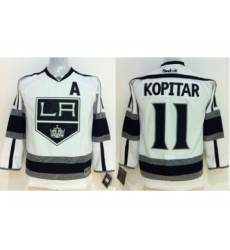 Kids Los Angeles Kings 11 Anze Kopitar White NHL Jerseys Kids Los Angeles Kings 11 Anze Kopitar White NHL Jerseys