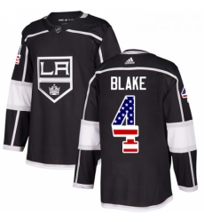 Youth Adidas Los Angeles Kings 4 Rob Blake Authentic Black USA Flag Fashion NHL Jersey Youth Adidas Los Angeles Kings 4 Rob Blake Authentic Black USA Flag Fashion NHL Jersey