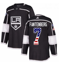 Youth Adidas Los Angeles Kings 7 Oscar Fantenberg Authentic Black USA Flag Fashion NHL Jersey Youth Adidas Los Angeles Kings 7 Oscar Fantenberg Authentic Black USA Flag Fashion NHL Jersey