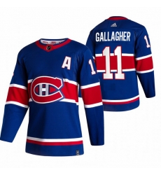 Men Montreal Canadiens 11 Brendan Gallagher Blue Adidas 2020 21 Reverse Retro Alternate NHL Jersey Men Montreal Canadiens 11 Brendan Gallagher Blue Adidas 2020 21 Reverse Retro Alternate NHL Jersey