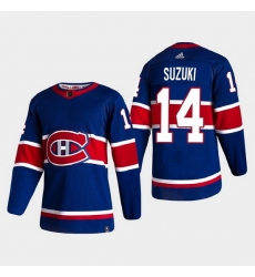 Men Montreal Canadiens 14 Nick Suzuki Blue Stitched Jerse Men Montreal Canadiens 14 Nick Suzuki Blue Stitched Jerse