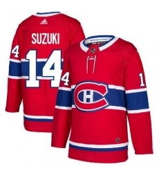 Men Montreal Canadiens 14 Nick Suzuki Red Stitched Jerse Men Montreal Canadiens 14 Nick Suzuki Red Stitched Jerse