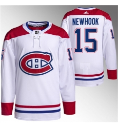 Men Montreal Canadiens 15 Alex Newhook White Stitched Jersey Men Montreal Canadiens 15 Alex Newhook White Stitched Jersey