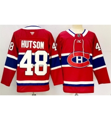 Men Montreal Canadiens 48 Lane Hutson Red 2024 25 Stitched Jersey Men Montreal Canadiens 48 Lane Hutson Red 2024 25 Stitched Jersey