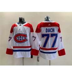 Men Montreal Canadiens 77 Kirby Dach White Stitched Jersey Men Montreal Canadiens 77 Kirby Dach White Stitched Jersey
