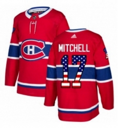 Mens Adidas Montreal Canadiens 17 Torrey Mitchell Authentic Red USA Flag Fashion NHL Jersey Mens Adidas Montreal Canadiens 17 Torrey Mitchell Authentic Red USA Flag Fashion NHL Jersey