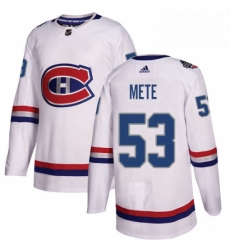 Mens Adidas Montreal Canadiens 53 Victor Mete Authentic White 2017 100 Classic NHL Jersey Mens Adidas Montreal Canadiens 53 Victor Mete Authentic White 2017 100 Classic NHL Jersey