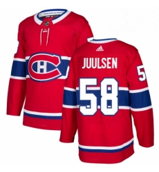 Mens Adidas Montreal Canadiens 58 Noah Juulsen Premier Red Home NHL Jersey Mens Adidas Montreal Canadiens 58 Noah Juulsen Premier Red Home NHL Jersey