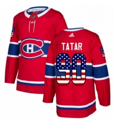 Mens Adidas Montreal Canadiens 90 Tomas Tatar Authentic Red USA Flag Fashion NHL Jersey Mens Adidas Montreal Canadiens 90 Tomas Tatar Authentic Red USA Flag Fashion NHL Jersey