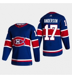 Montreal Canadiens 17 Josh Anderson Reverse Retro 2020 21 Authentic Blue Jersey Montreal Canadiens 17 Josh Anderson Reverse Retro 2020 21 Authentic Blue Jersey