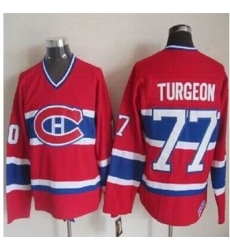 Montreal Canadiens #77 Pierre Turgeon Red CCM Throwback Stitched NHL Jersey Montreal Canadiens #77 Pierre Turgeon Red CCM Throwback Stitched NHL Jersey