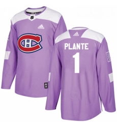 Youth Adidas Montreal Canadiens 1 Jacques Plante Authentic Purple Fights Cancer Practice NHL Jersey Youth Adidas Montreal Canadiens 1 Jacques Plante Authentic Purple Fights Cancer Practice NHL Jersey