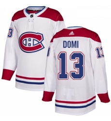 Youth Adidas Montreal Canadiens 13 Max Domi Authentic White Away NHL Jersey Youth Adidas Montreal Canadiens 13 Max Domi Authentic White Away NHL Jersey