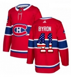 Youth Adidas Montreal Canadiens 41 Paul Byron Authentic Red USA Flag Fashion NHL Jersey Youth Adidas Montreal Canadiens 41 Paul Byron Authentic Red USA Flag Fashion NHL Jersey