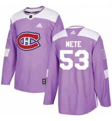 Youth Adidas Montreal Canadiens 53 Victor Mete Authentic Purple Fights Cancer Practice NHL Jersey Youth Adidas Montreal Canadiens 53 Victor Mete Authentic Purple Fights Cancer Practice NHL Jersey