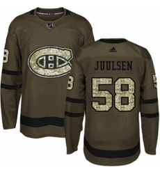 Youth Adidas Montreal Canadiens 58 Noah Juulsen Authentic Green Salute to Service NHL Jersey Youth Adidas Montreal Canadiens 58 Noah Juulsen Authentic Green Salute to Service NHL Jersey