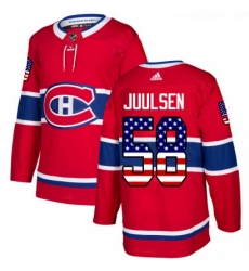 Youth Adidas Montreal Canadiens 58 Noah Juulsen Authentic Red USA Flag Fashion NHL Jersey Youth Adidas Montreal Canadiens 58 Noah Juulsen Authentic Red USA Flag Fashion NHL Jersey