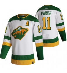 Men Minnesota Wild 11 Zach Parise White Adidas 2020 21 Reverse Retro Alternate NHL Jersey Men Minnesota Wild 11 Zach Parise White Adidas 2020 21 Reverse Retro Alternate NHL Jersey