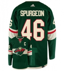 Men Minnesota Wild 46 Jared Spurgeon Green Stitched Jersey Men Minnesota Wild 46 Jared Spurgeon Green Stitched Jersey