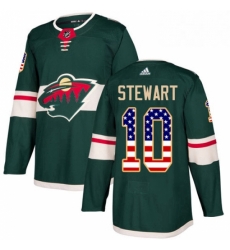 Mens Adidas Minnesota Wild 10 Chris Stewart Authentic Green USA Flag Fashion NHL Jersey Mens Adidas Minnesota Wild 10 Chris Stewart Authentic Green USA Flag Fashion NHL Jersey