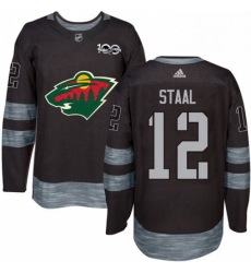 Mens Adidas Minnesota Wild 12 Eric Staal Premier Black 1917 2017 100th Anniversary NHL Jersey Mens Adidas Minnesota Wild 12 Eric Staal Premier Black 1917 2017 100th Anniversary NHL Jersey