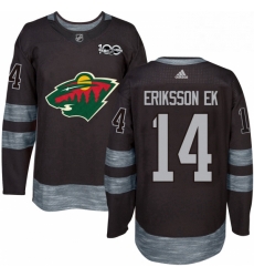 Mens Adidas Minnesota Wild 14 Joel Eriksson Ek Premier Black 1917 2017 100th Anniversary NHL Jersey Mens Adidas Minnesota Wild 14 Joel Eriksson Ek Premier Black 1917 2017 100th Anniversary NHL Jersey