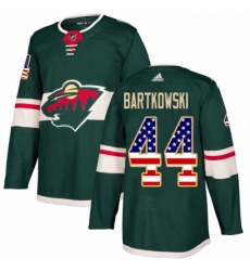 Mens Adidas Minnesota Wild 44 Matt Bartkowski Authentic Green USA Flag Fashion NHL Jersey Mens Adidas Minnesota Wild 44 Matt Bartkowski Authentic Green USA Flag Fashion NHL Jersey