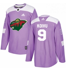 Mens Adidas Minnesota Wild 9 Mikko Koivu Authentic Purple Fights Cancer Practice NHL Jersey Mens Adidas Minnesota Wild 9 Mikko Koivu Authentic Purple Fights Cancer Practice NHL Jersey