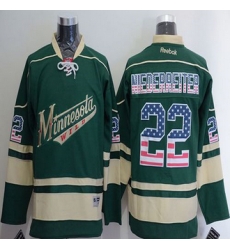 Minnesota Wild #22 Nino Niederreiter Green USA Flag Fashion Stitched NHL Jersey Minnesota Wild #22 Nino Niederreiter Green USA Flag Fashion Stitched NHL Jersey