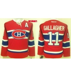 Women Montreal Canadiens #11 Brendan Gallagher Red Home Stitched NHL Jersey1 Women Montreal Canadiens #11 Brendan Gallagher Red Home Stitched NHL Jersey1