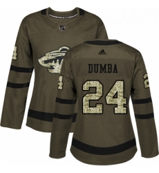 Womens Adidas Minnesota Wild 24 Matt Dumba Authentic Green Salute to Service NHL Jersey Womens Adidas Minnesota Wild 24 Matt Dumba Authentic Green Salute to Service NHL Jersey