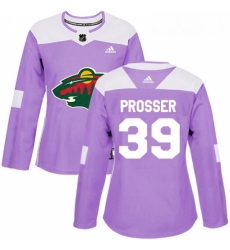 Womens Adidas Minnesota Wild 39 Nate Prosser Authentic Purple Fights Cancer Practice NHL Jersey Womens Adidas Minnesota Wild 39 Nate Prosser Authentic Purple Fights Cancer Practice NHL Jersey