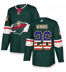 Youth Adidas Minnesota Wild 26 Daniel Winnik Authentic Green USA Flag Fashion NHL Jersey Youth Adidas Minnesota Wild 26 Daniel Winnik Authentic Green USA Flag Fashion NHL Jersey