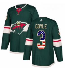 Youth Adidas Minnesota Wild 3 Charlie Coyle Authentic Green USA Flag Fashion NHL Jersey Youth Adidas Minnesota Wild 3 Charlie Coyle Authentic Green USA Flag Fashion NHL Jersey