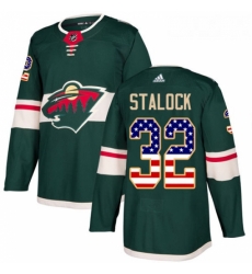 Youth Adidas Minnesota Wild 32 Alex Stalock Authentic Green USA Flag Fashion NHL Jersey Youth Adidas Minnesota Wild 32 Alex Stalock Authentic Green USA Flag Fashion NHL Jersey