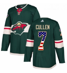 Youth Adidas Minnesota Wild 7 Matt Cullen Authentic Green USA Flag Fashion NHL Jersey Youth Adidas Minnesota Wild 7 Matt Cullen Authentic Green USA Flag Fashion NHL Jersey