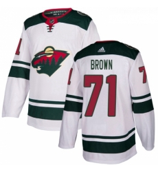 Youth Adidas Minnesota Wild 71 J T Brown Authentic White Away NHL Jerse Youth Adidas Minnesota Wild 71 J T Brown Authentic White Away NHL Jerse