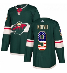 Youth Adidas Minnesota Wild 9 Mikko Koivu Authentic Green USA Flag Fashion NHL Jersey Youth Adidas Minnesota Wild 9 Mikko Koivu Authentic Green USA Flag Fashion NHL Jersey