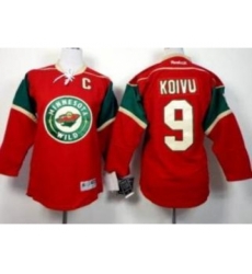 Youth Minnesota Wild 9 Mikko Koivu Red NHL Jerseys Youth Minnesota Wild 9 Mikko Koivu Red NHL Jerseys