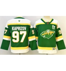 Youth Minnesota Wild 97 Kirill Kaprizov Green 2024 25 Alternate With A Patch Stitched Hockey Jersey Youth Minnesota Wild 97 Kirill Kaprizov Green 2024 25 Alternate With A Patch Stitched Hockey Jersey