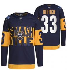 Men Nashville Predators 33 David Rittich 2022 Navy Stadium Series Breakaway Player Stitched Jersey Men Nashville Predators 33 David Rittich 2022 Navy Stadium Series Breakaway Player Stitched Jersey